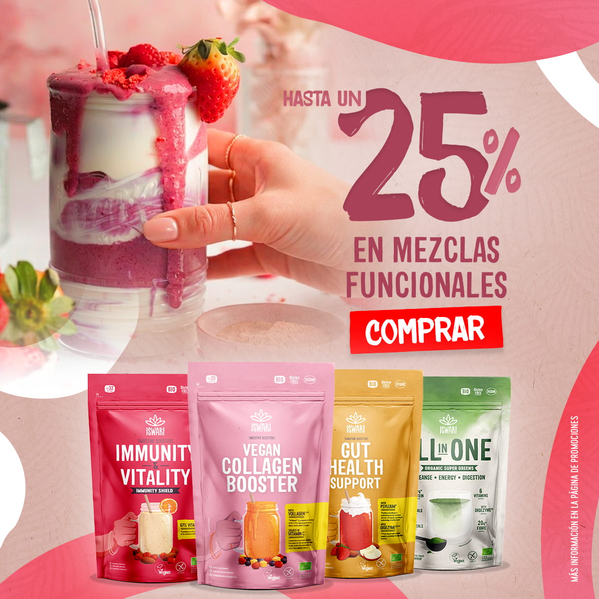 Hasta un 25% descuento en Mezclas Funcionales